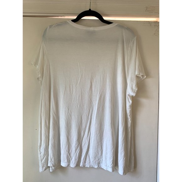 Modcloth White T-shirt with Lace Inset - Picture 7 of 7